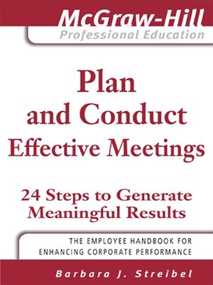 Plan and Conduct Effective Meetings - ebook